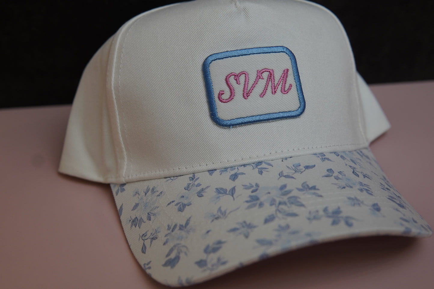 SVM Blue Floral Trucker