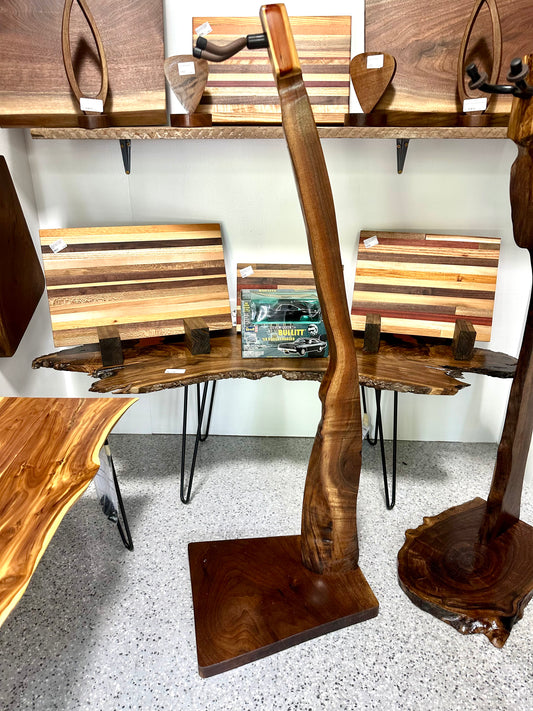 Black walnut Live Edge guitar stand